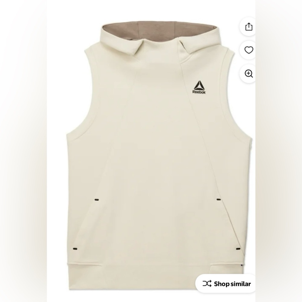 Reebok Men's Big Men's Credentials Sleeveless Hoodie XL New cotton/poly blend